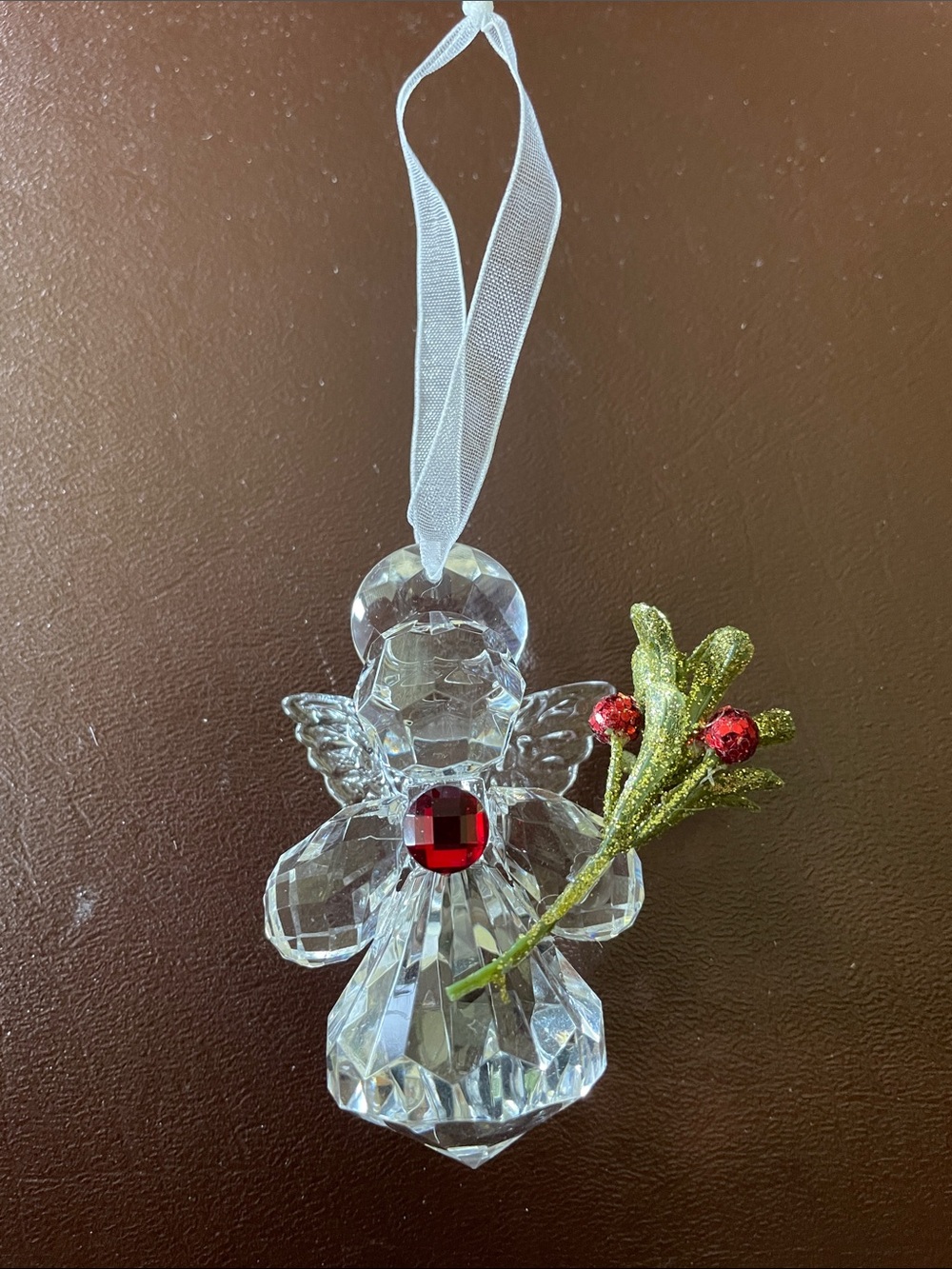 Ganz Kissing Krystals Angel Christmas Ornament 3"